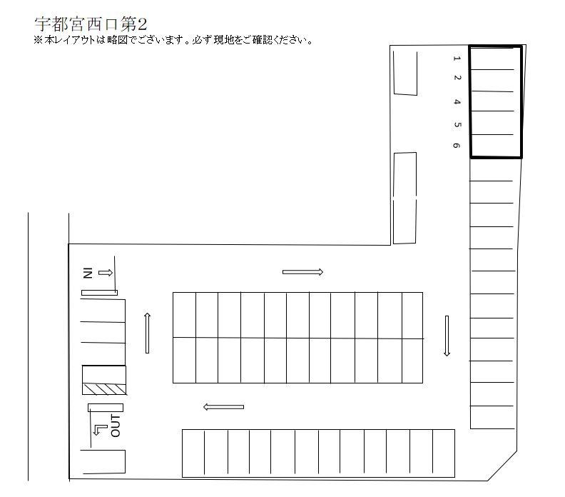 宇都宮西口第２の駐車配置図