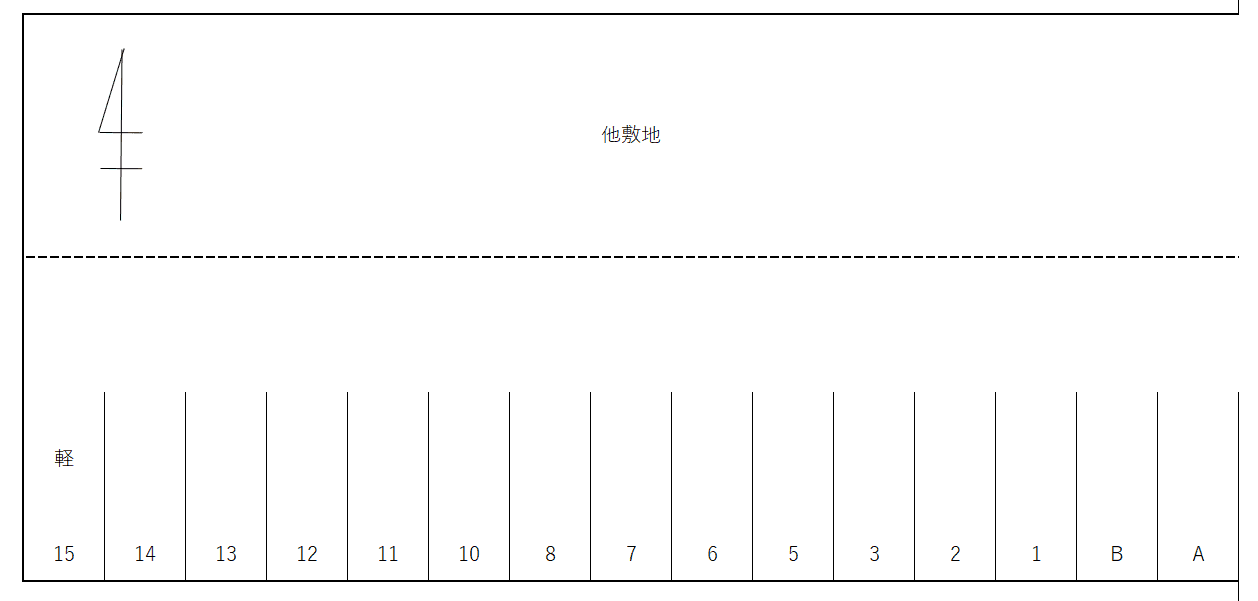 No.68の駐車配置図
