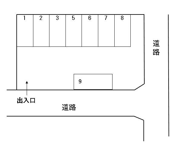 近藤漆山パーキングの駐車配置図