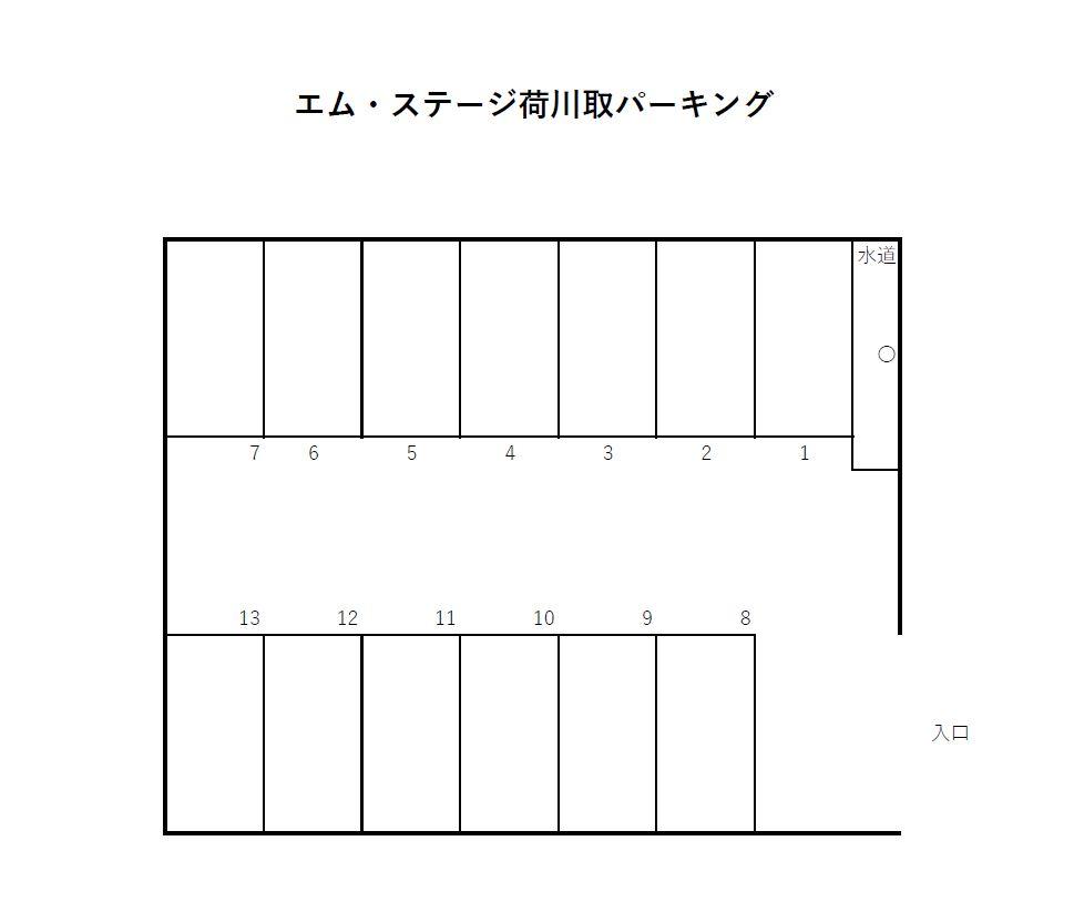 エム・ステージ荷川取パーキングの駐車配置図