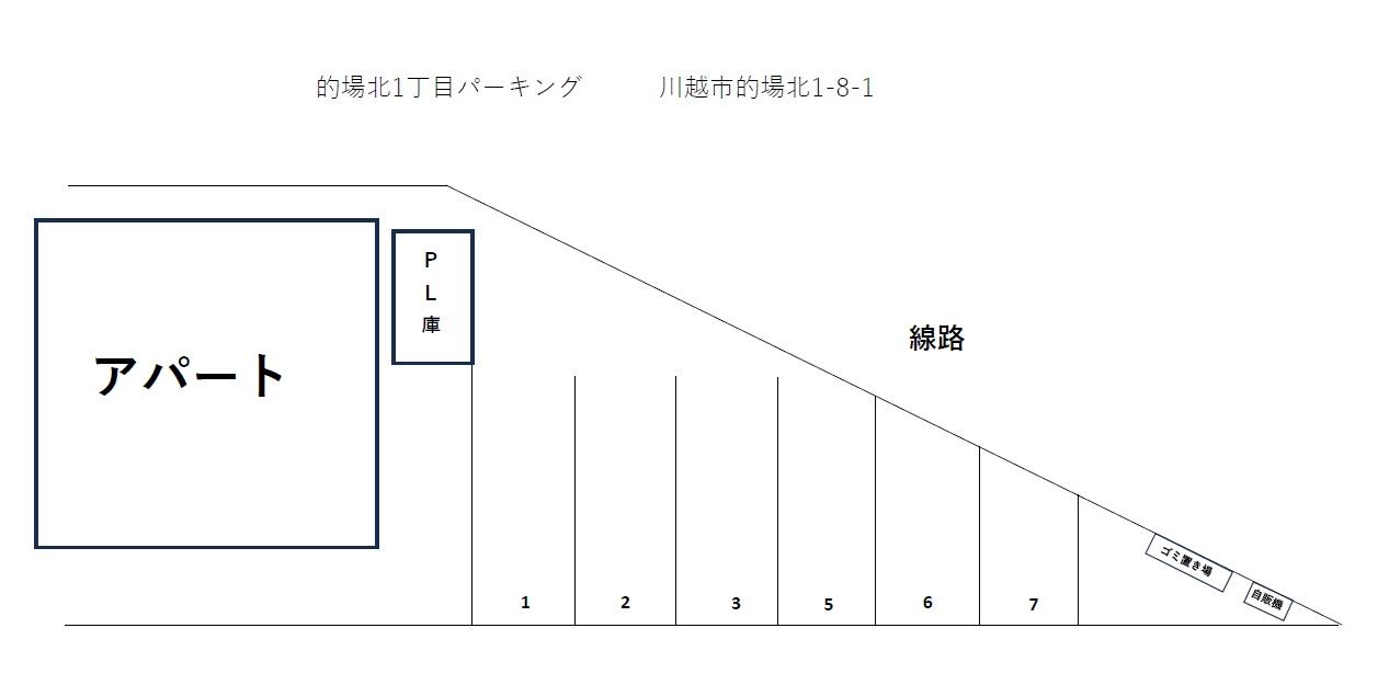 的場北１丁目パーキングの駐車配置図