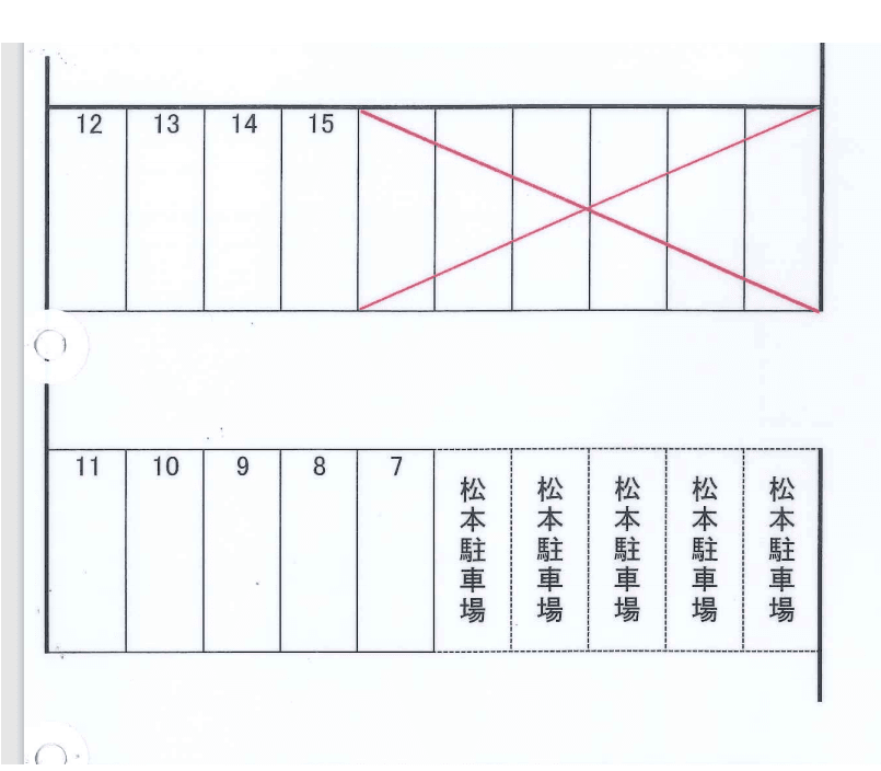志村駐車場の駐車配置図