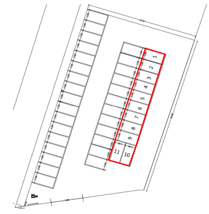 KF-Park三鷹牟礼の駐車配置図