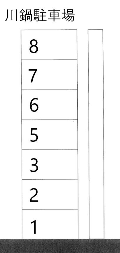 川鍋駐車場の駐車配置図