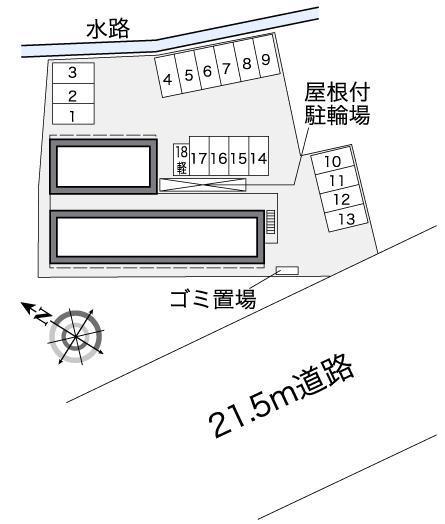 フォレーゼ別府(38107)の駐車配置図