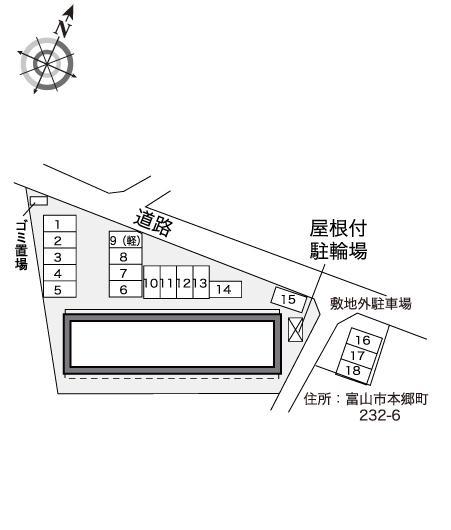 クレストン(30246)の駐車配置図
