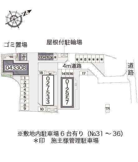 Ｅａｓｔ　ａｕｋ　Ⅳ(43308)　敷地外駐車場の駐車配置図