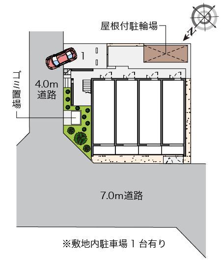 舎人レジデンス(59317)の駐車配置図