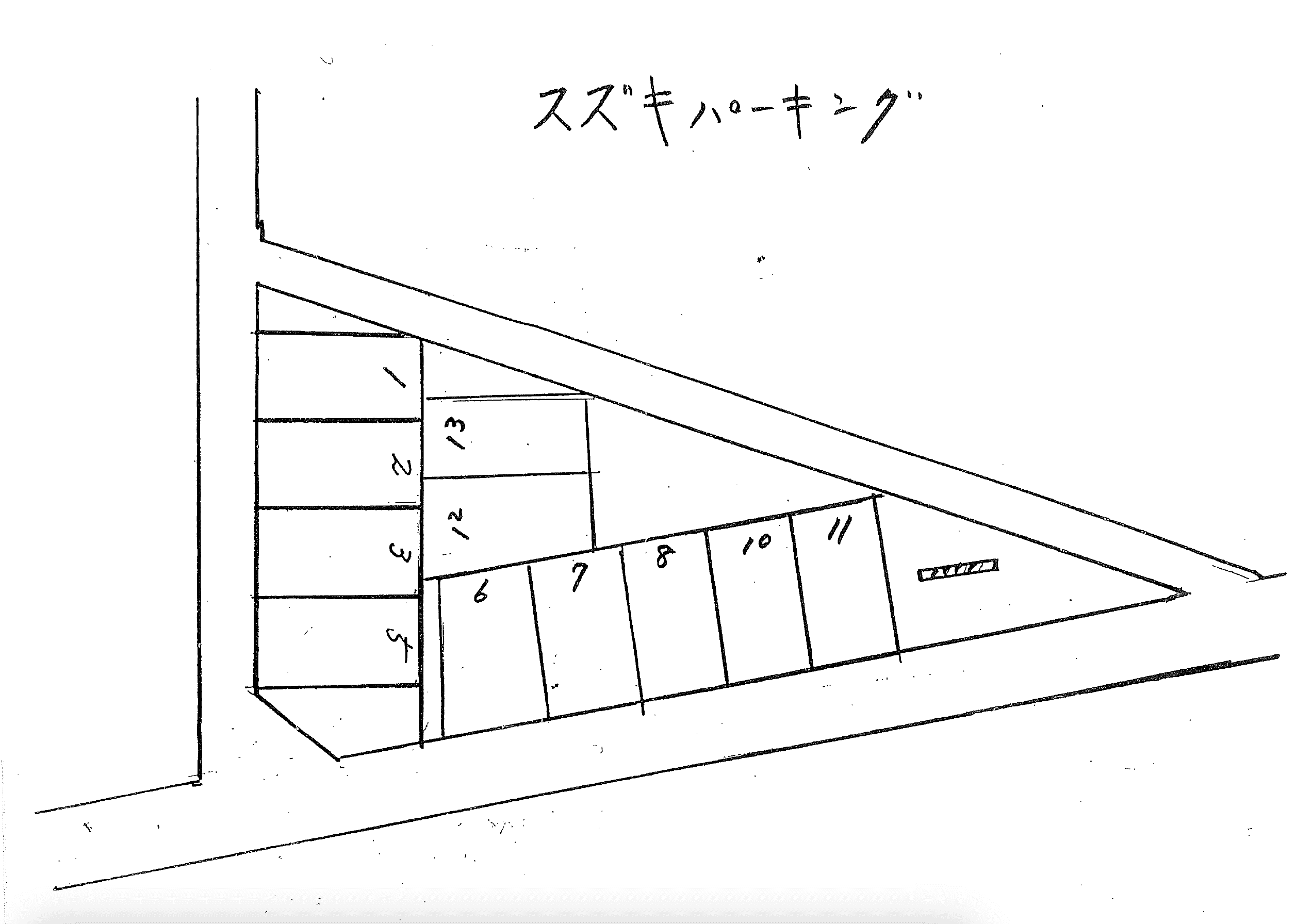 スズキパーキングの駐車配置図