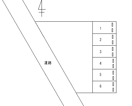 西尾駐車場の駐車配置図