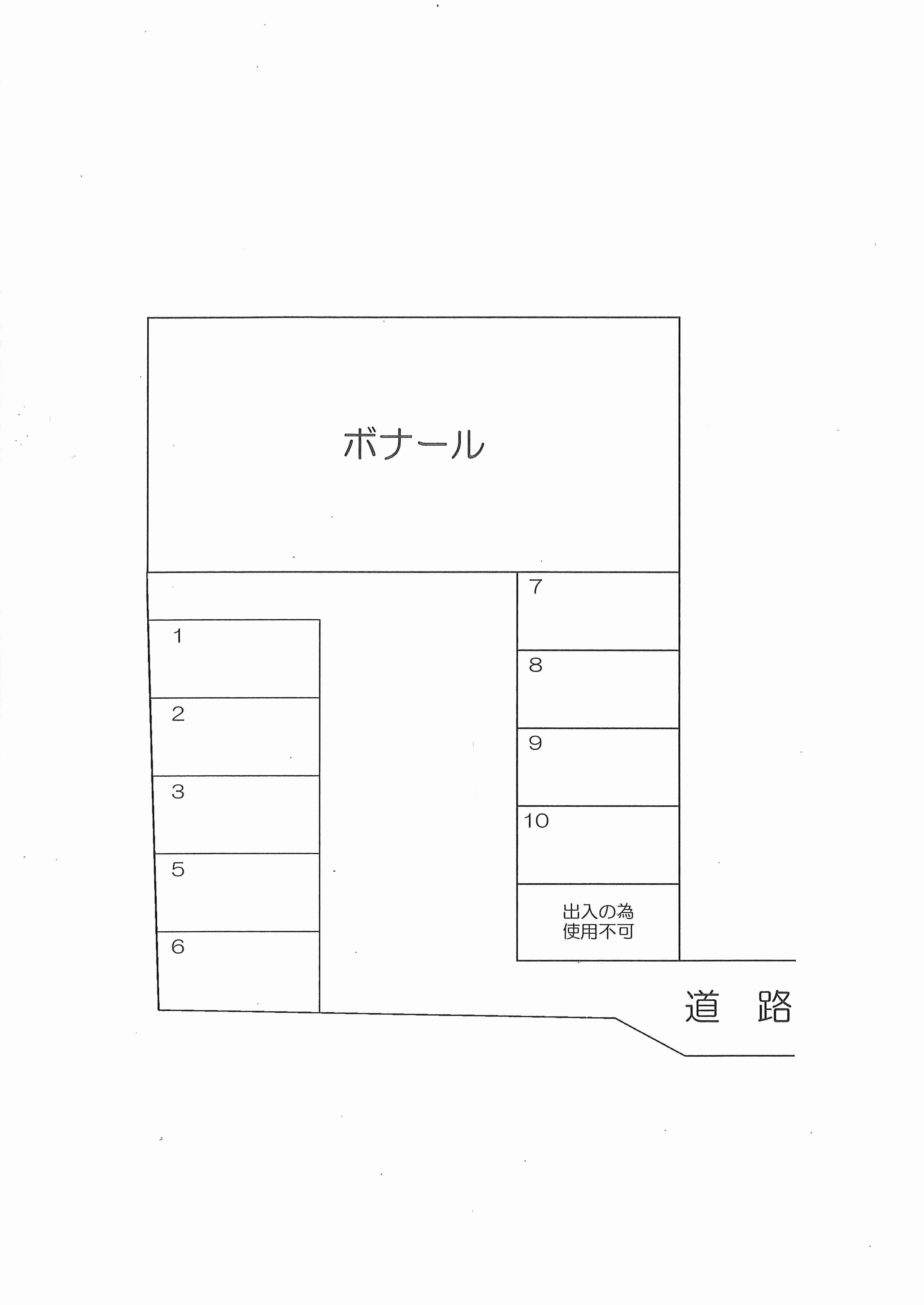 所沢第２２２Ｐの駐車配置図