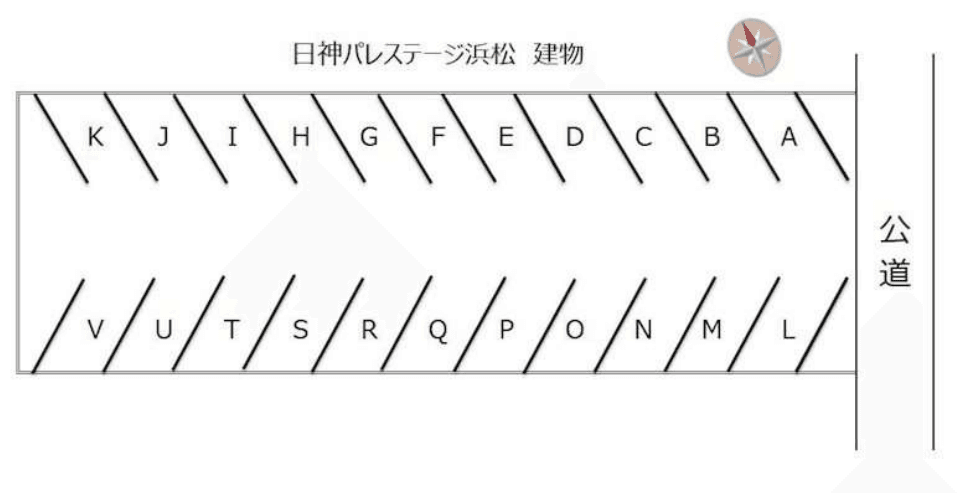 日神パレステージ浜松南側敷地外駐車場の駐車配置図