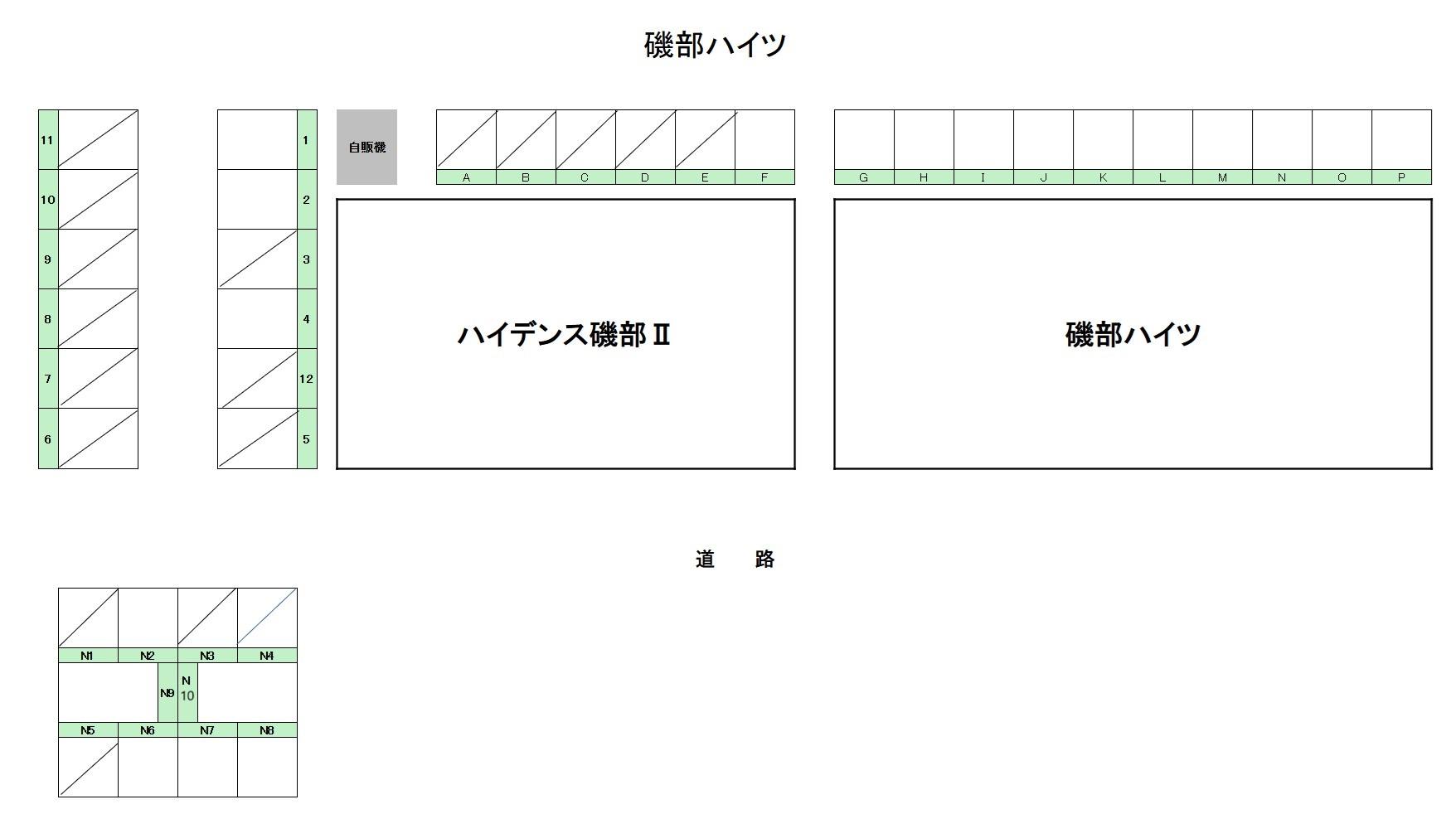 磯部ハイツの駐車配置図