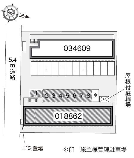 フローラ(18862)の駐車配置図