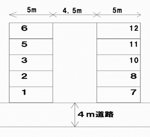 サトウPKの駐車配置図
