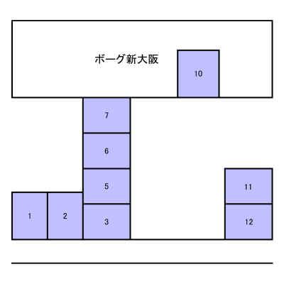 ボーグ新大阪の駐車配置図