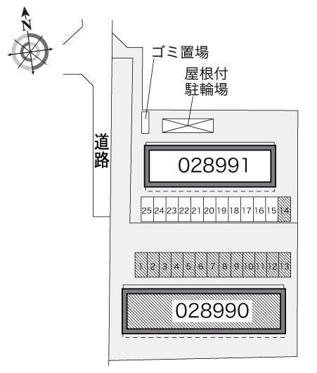 アヤシ　ハイツ　Ⅰ(28990)の駐車配置図