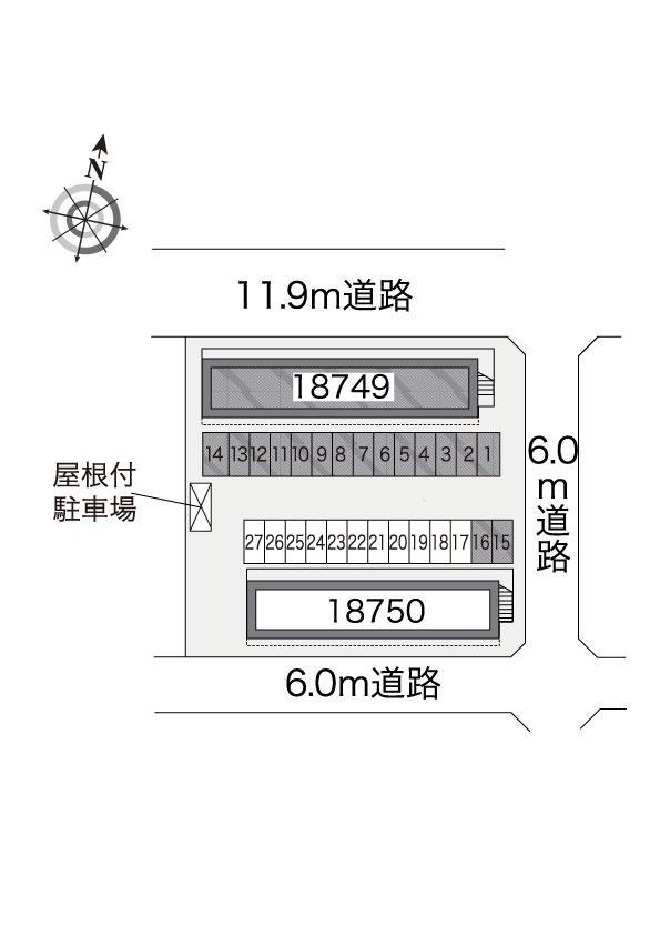 中之谷Ⅰ(18749)の駐車配置図