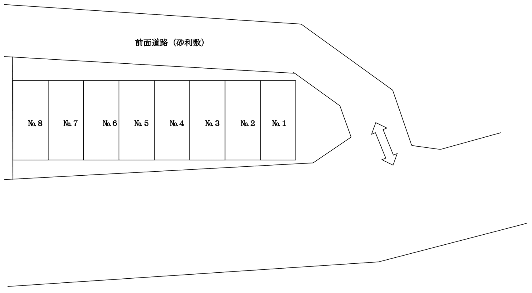 白井駐車場Aの駐車配置図