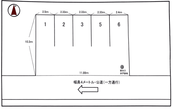 古市場150駐車場の駐車配置図