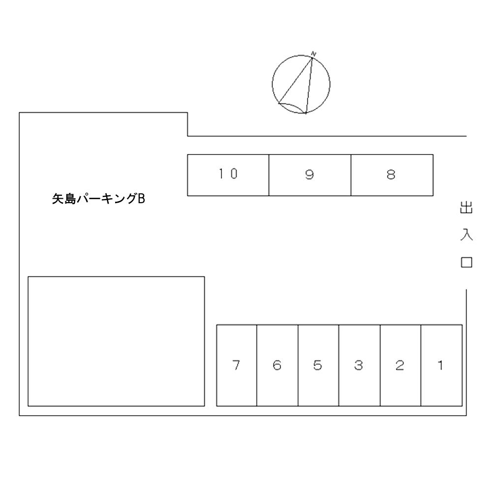 矢島パーキングBの駐車配置図