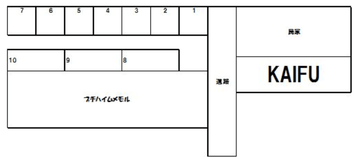 ふれあい駐車場の駐車配置図