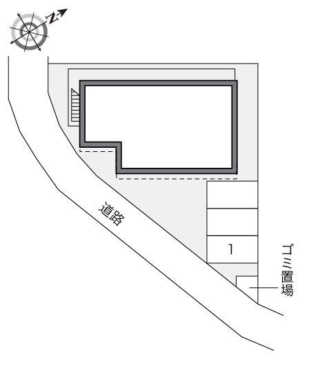 カーサ三保(23116)の駐車配置図