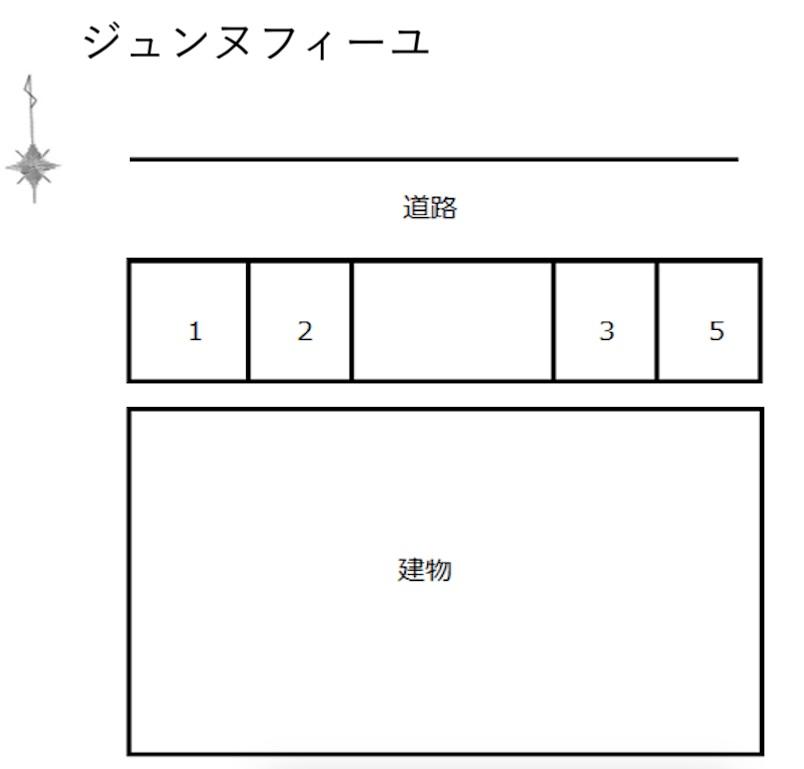 ジュンヌフィーユの駐車配置図