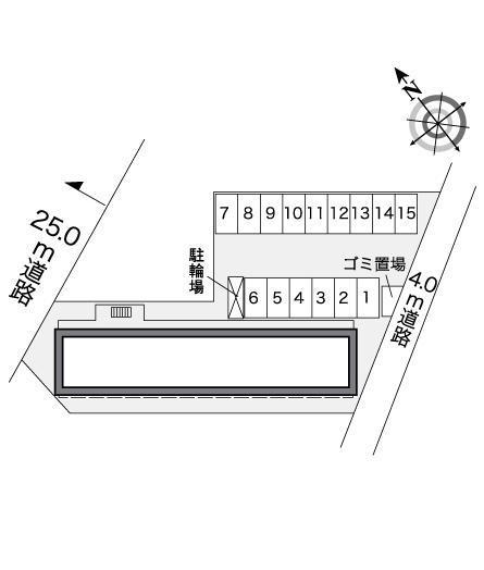 Ｆｌｕｏｒｉｔｅ(26061)の駐車配置図
