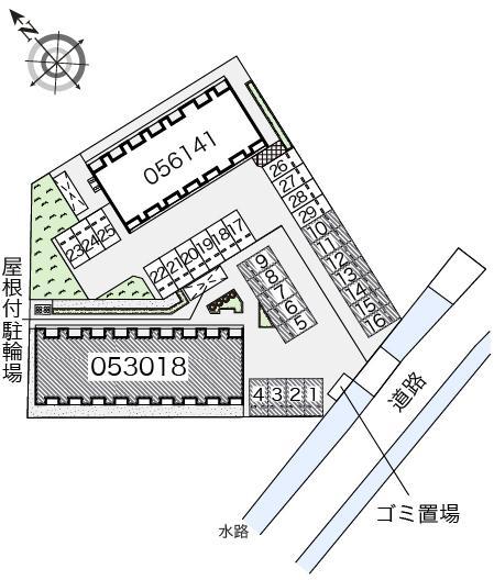 福室南(53018)の駐車配置図