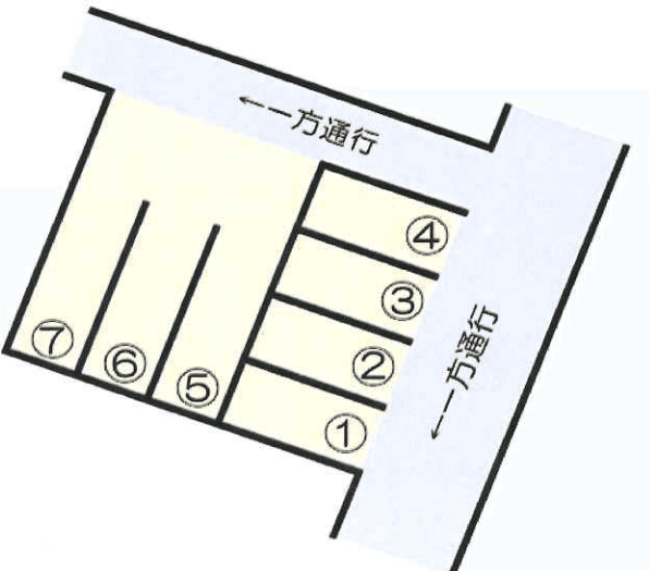 東海月極京町駐車場の駐車配置図