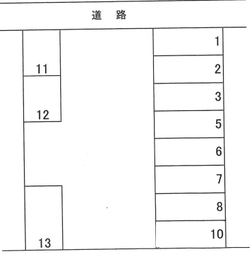 涌波ﾊﾟｰｷﾝｸﾞの駐車配置図