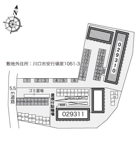 彩Ⅲ(29310)　敷地外駐車場の駐車配置図