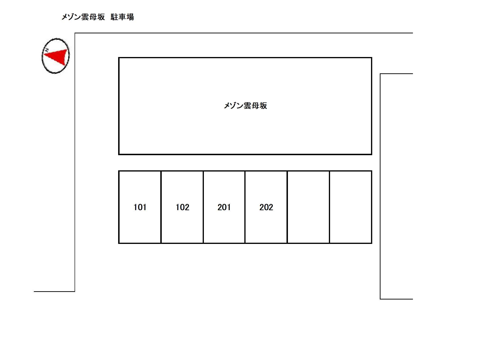 メゾン雲母坂の駐車配置図