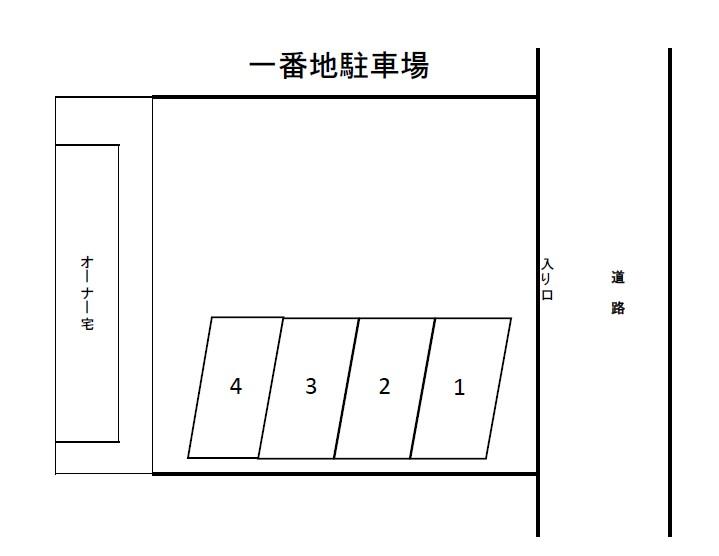 一番地駐車場の駐車配置図