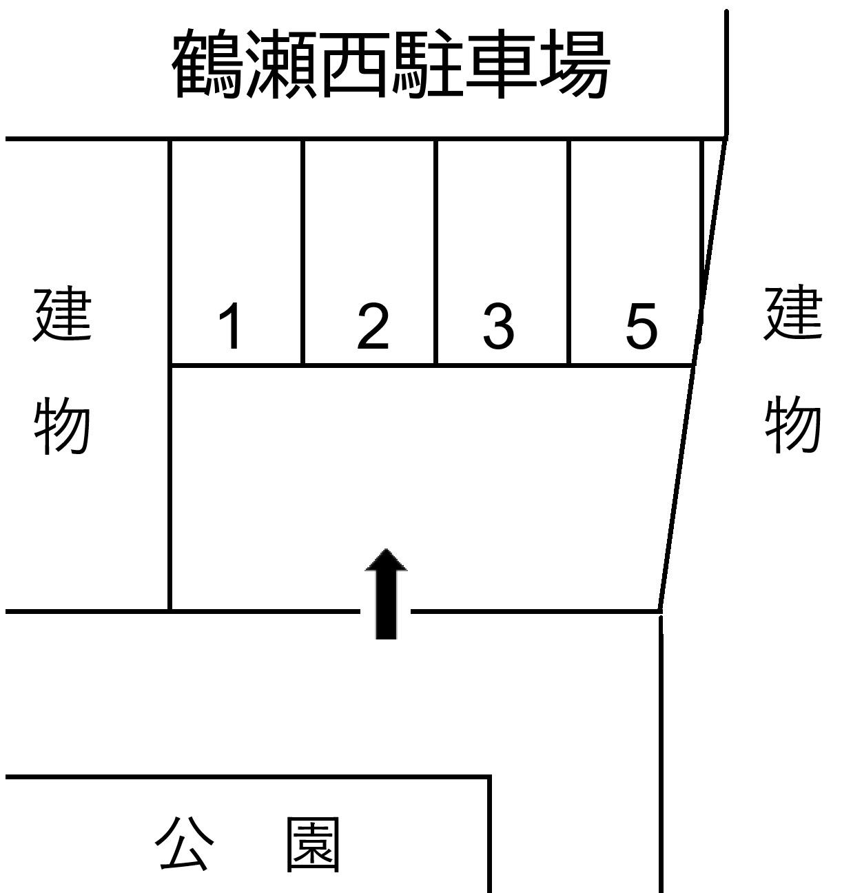 鶴瀬西駐車場の駐車配置図