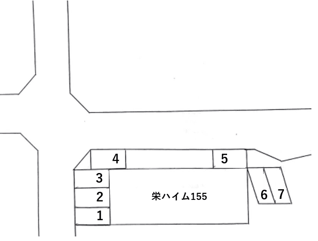 スマイルパーク栄ハイム155の駐車配置図