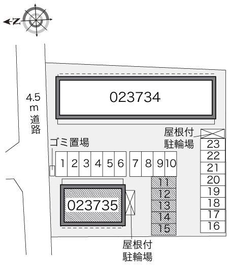中浜２番館(23735)の駐車配置図