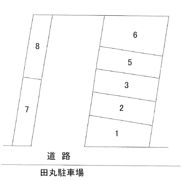 田丸駐車場の駐車配置図