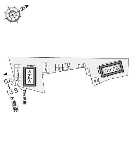 カナルＢ(21278)の駐車配置図
