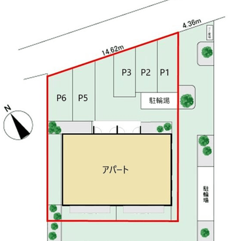 PUPAⅡ　駐車場の駐車配置図