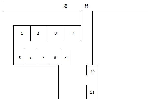 村松（斉藤）駐車場の駐車配置図