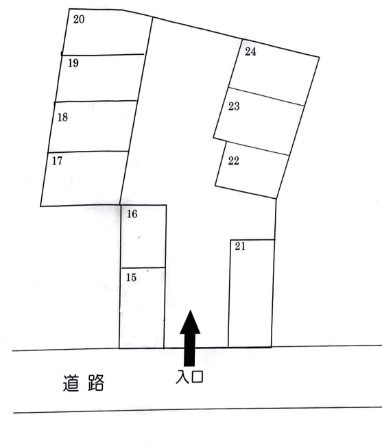 木町4-A（B）駐車場の駐車配置図