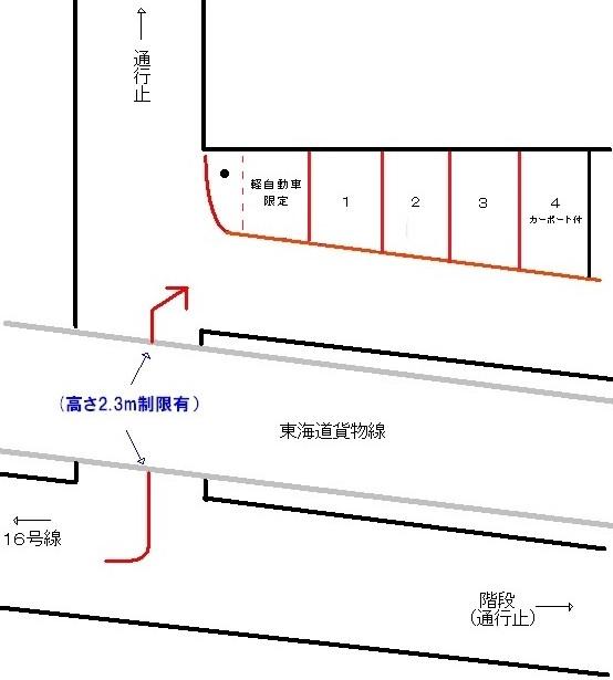 金子第２駐車場の駐車配置図