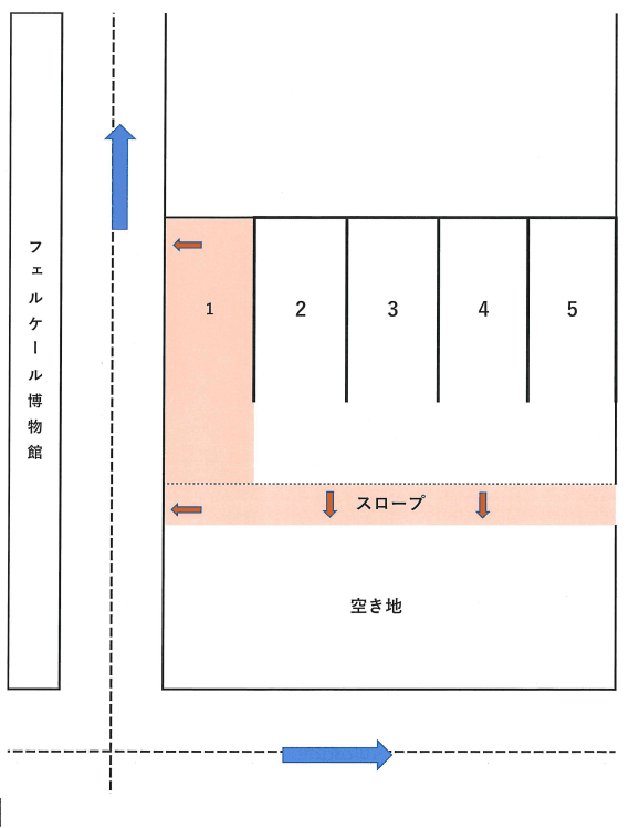 小野田産業管理駐車場の駐車配置図