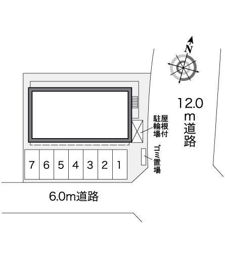 アキュパル浜乃木(26110)の駐車配置図