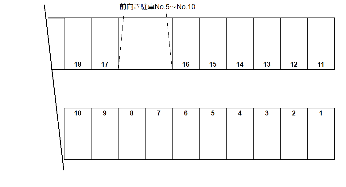 南嶋月極駐車場の駐車配置図