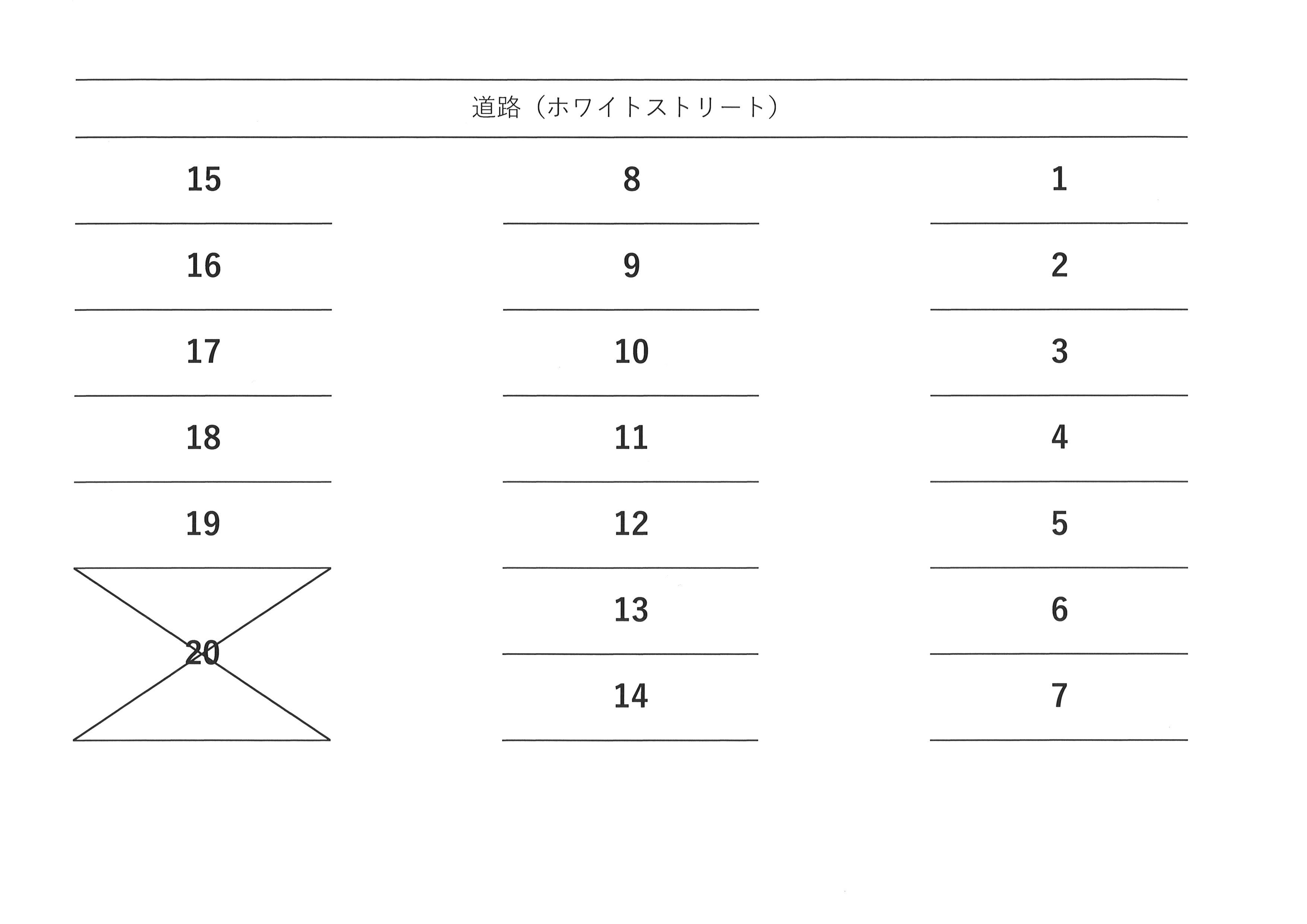 佐鳴台４丁目　神村Pの駐車配置図