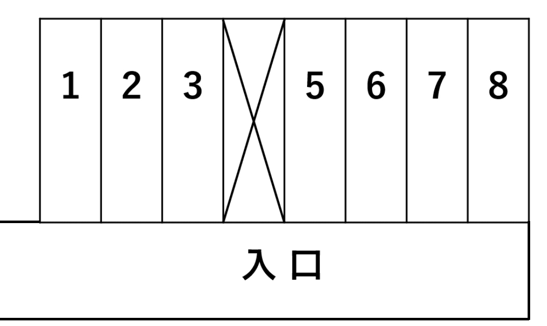 和知パーキングの駐車配置図