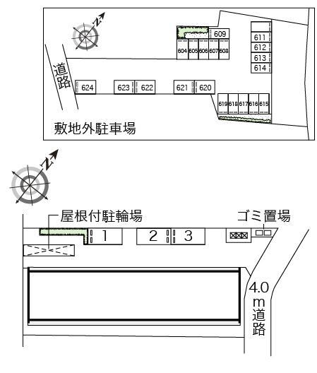 リベルテ龍雲(41503)　敷地外駐車場の駐車配置図